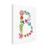 Trademark Fine Art Farida Zaman 'Floral Alphabet Letter Ii' Canvas Art, 24x32 WAP10133-C2432GG